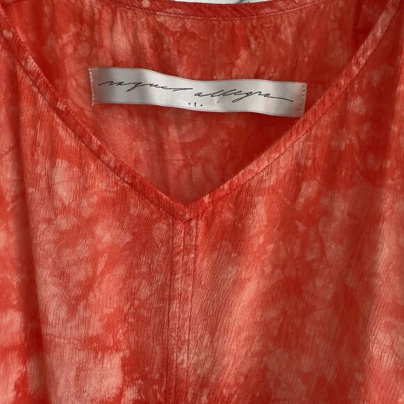 Raquel Allegra Dress Small 1 tie Tie Dye Sleeveless Midi Slip Boho Artsy Resort - Picture 7 of 12